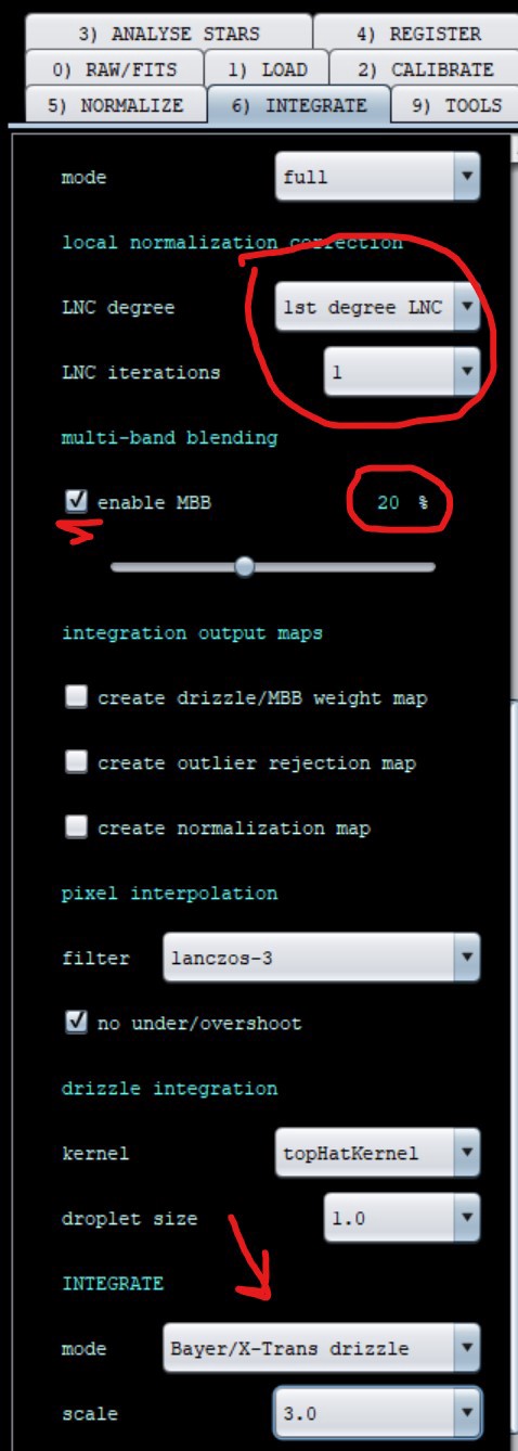 Integration settings