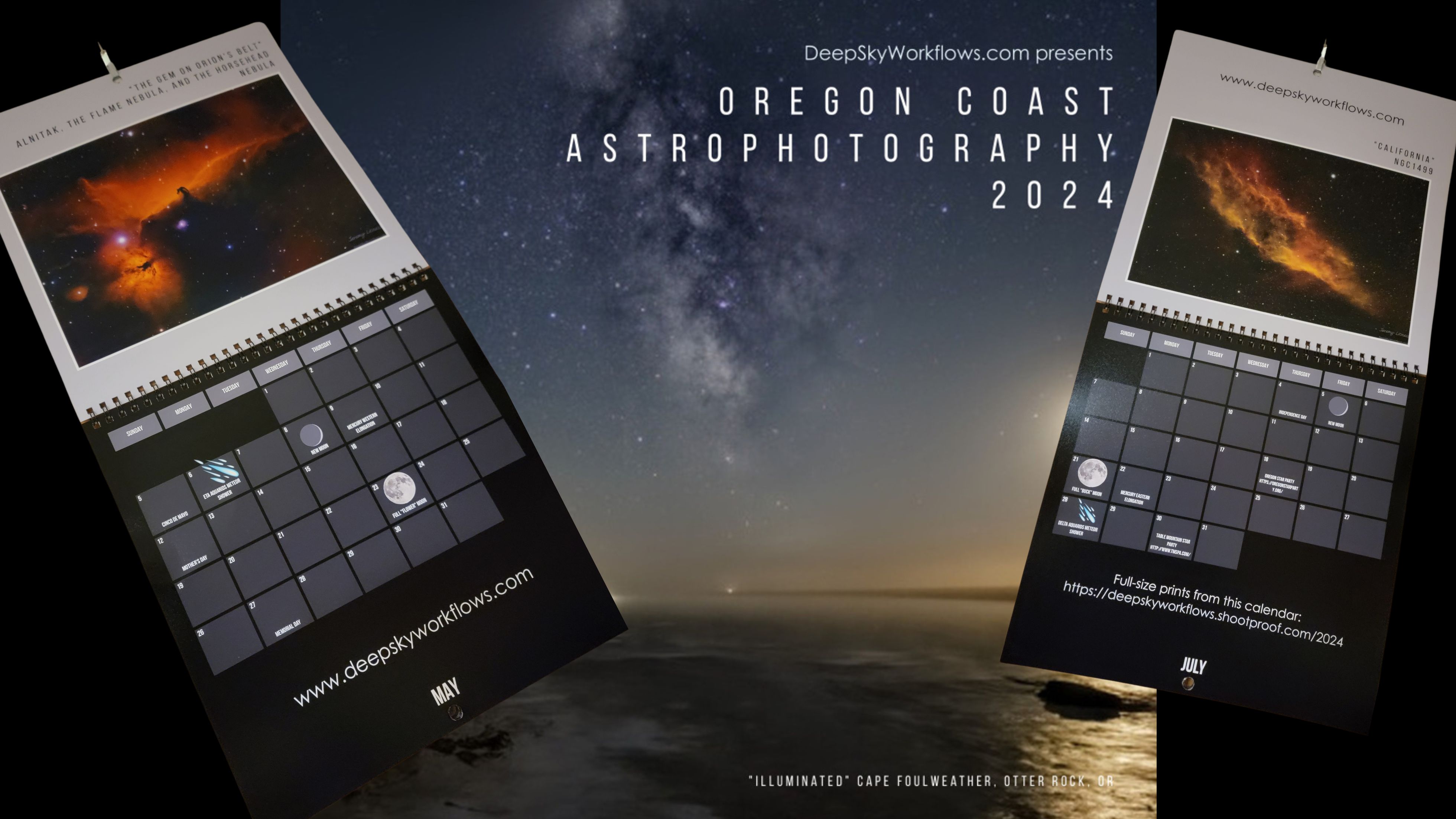 The Oregon Coast Astrophotography 2024 Calendar